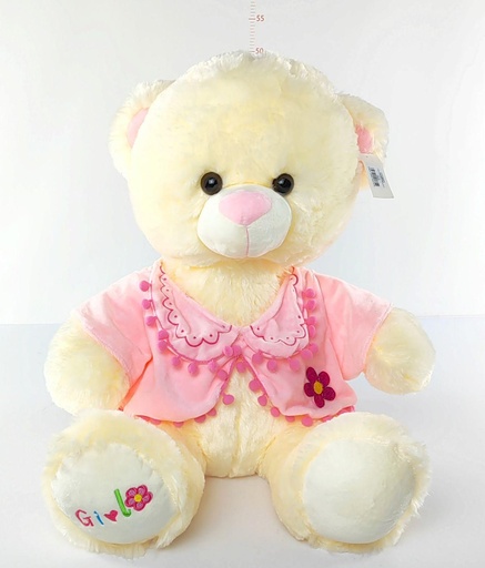Osita chaleco rosado 50cm